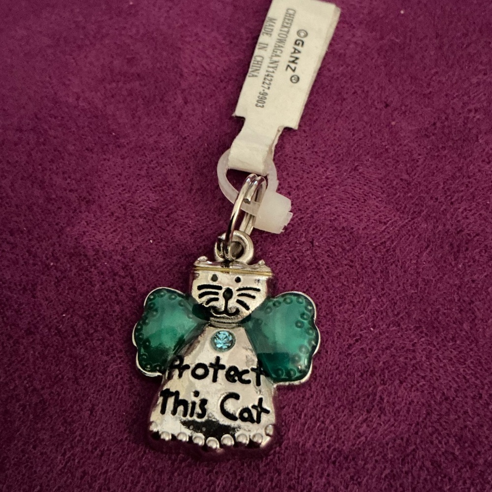 GANZ Pet Collar Charm Tag “PROTECT THIS CAT”